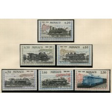 MONACO 1968 TRENES SERIE COMPLETA DE ESTAMPILLAS NUEVAS MINT 20 EUROS